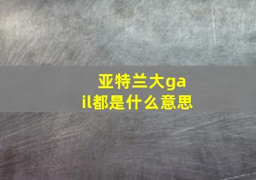 亚特兰大ga il都是什么意思